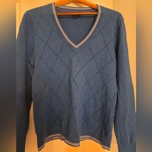 Women's Hilfiger Blue V-Neck Sweater
